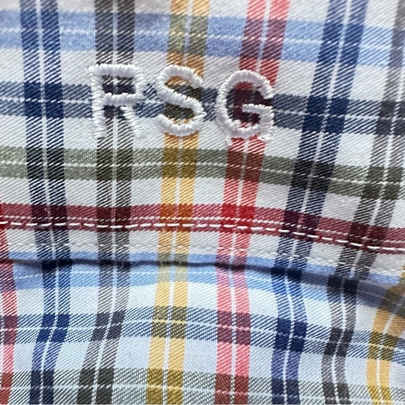 J. Hilburn Men’s Plaid Dress Shirt Tailored Fit Italian Cotton Long Sleeve - Picture 8 of 8